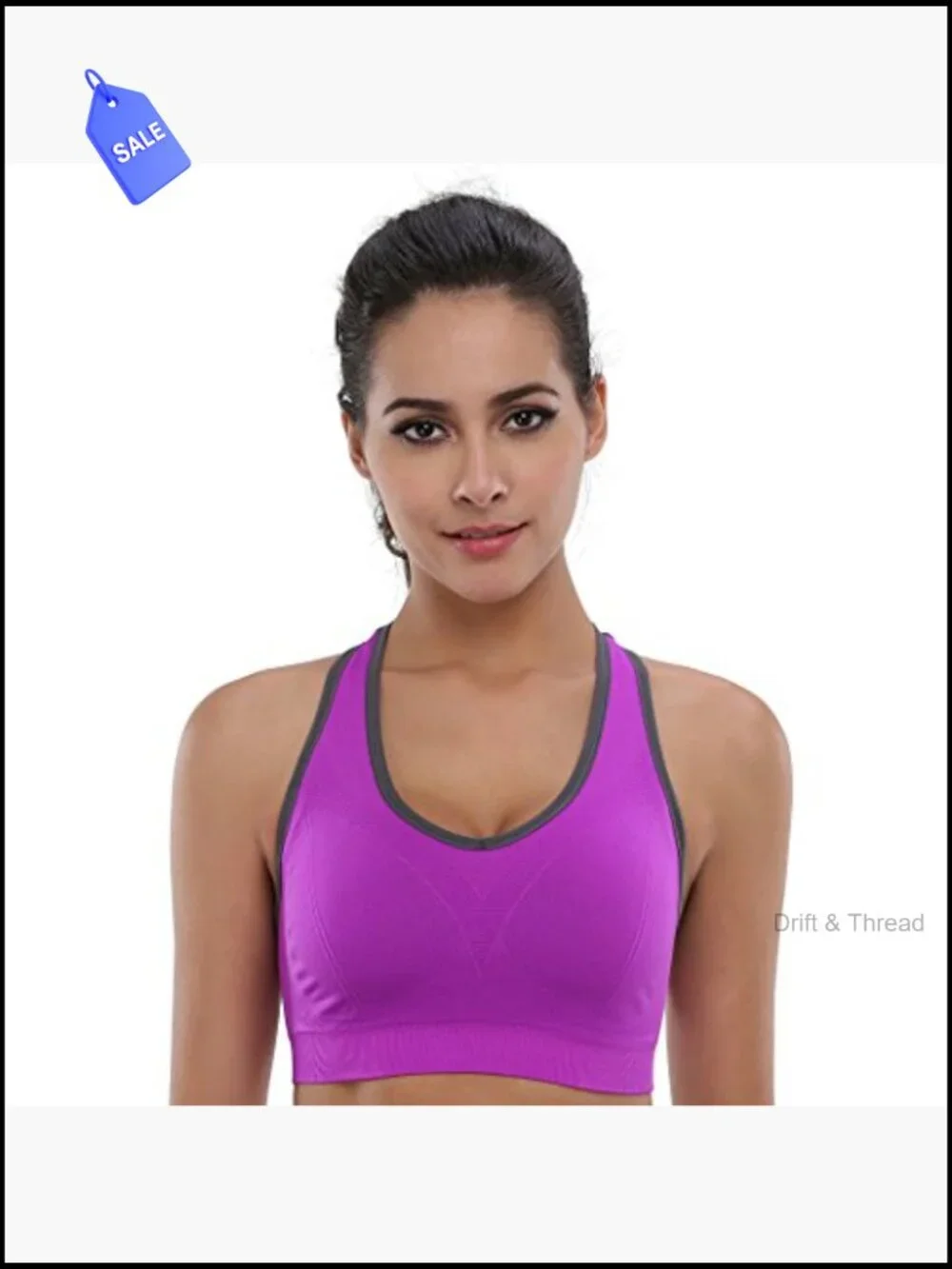 High Impact Seamless Racerback Sports Bra Full Coverage Support Yoga Gym Workout